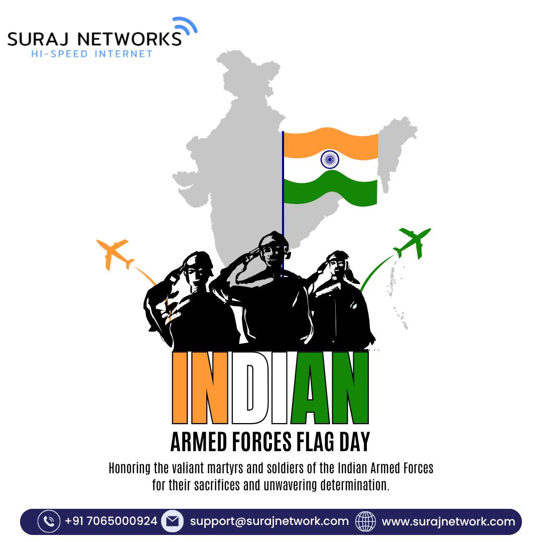 WIFI CONNECTION 

INDIAN ARMED FORCES FLAG DAY
Honoring the valiant martyrs and soldiers of the Indian Armed Forces for their sacrifices and unwavering